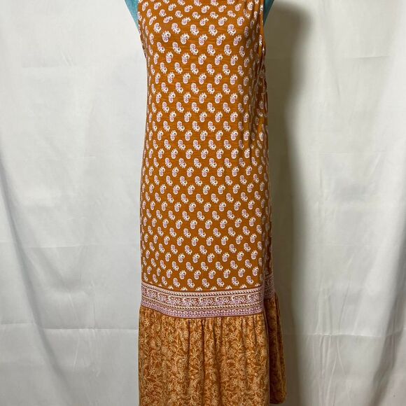 J. Jill Women's Flounced Hem Paisley Print Maxi Dress size MP - Picture 1 of 6